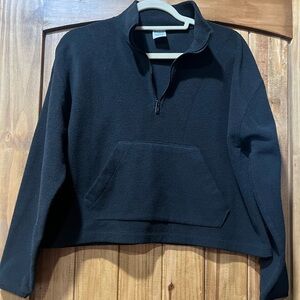 PINK Victoria's Secret Black Quarter-Zip Hoodie